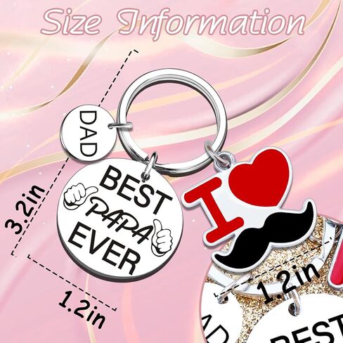 Ibiwe Dad Keychain Gift for Father's Day From Grandkids Birthday Gifts for Dad Keychain Best Papa Ever Father’s Day Grandpa Grandfather in Kuwait