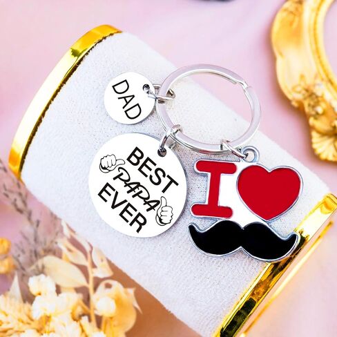 Ibiwe Dad Keychain Gift for Father's Day From Grandkids Birthday Gifts for Dad Keychain Best Papa Ever Father’s Day Grandpa Grandfather in Kuwait
