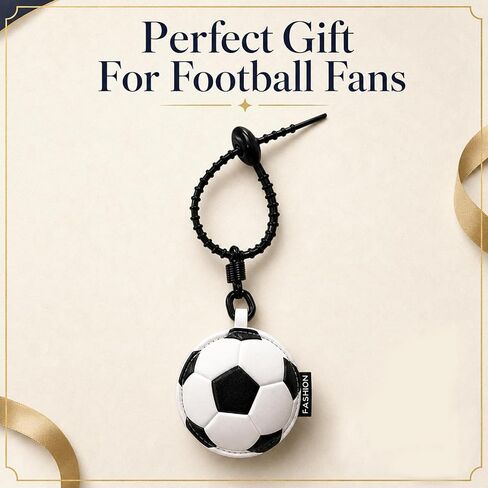 Soccer Ball Keychain, Leather Soccer Keychain for Boys, Portable Sports Key Ring Bag Charm Soccer Gifts for Men Women, Sports Fan Accessories Party Favors Bag Gift Fillers in Saudi Arabia
