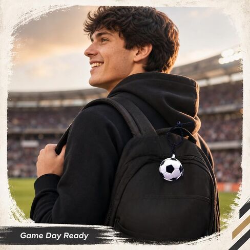 Soccer Ball Keychain, Leather Soccer Keychain for Boys, Portable Sports Key Ring Bag Charm Soccer Gifts for Men Women, Sports Fan Accessories Party Favors Bag Gift Fillers in Saudi Arabia