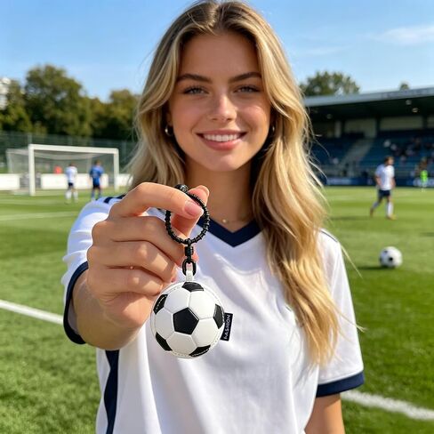 Soccer Ball Keychain, Leather Soccer Keychain for Boys, Portable Sports Key Ring Bag Charm Soccer Gifts for Men Women, Sports Fan Accessories Party Favors Bag Gift Fillers in Saudi Arabia