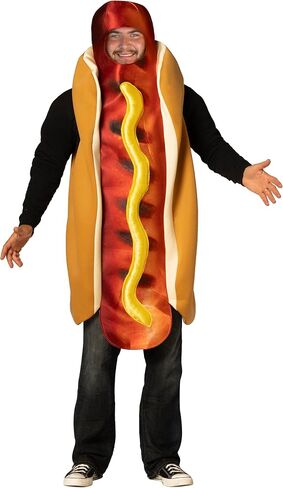 Hot Dog on a Bun Costume Ultimate Grilled Hot Dog Plus, Men and Women, Unisex Adults, Adult Plus Size in Saudi Arabia