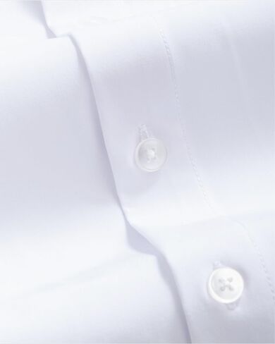 &COLLAR Men's White Short Sleeve Dress Shirt — Stretch, Wrinkle Free, Stain Guard | Slim & Athletic Fit Button Down in Saudi Arabia