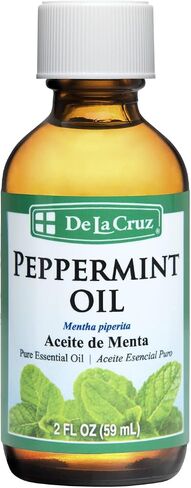 De La Cruz Pure Peppermint Essential Oil, Steam-Distilled, Bottled in USA (2 Ounces) in Saudi Arabia