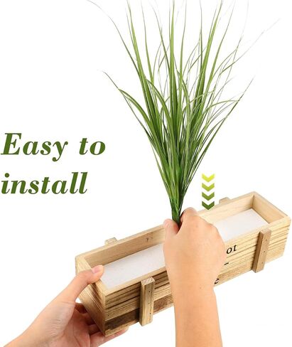 Veemoon 12 Pcs Artificial Grass Fake Plants, 11.79 Inches Faux Greenery Stems, Tall Outdoor Indoor Home Decor Patio Garden Market Display in Saudi Arabia