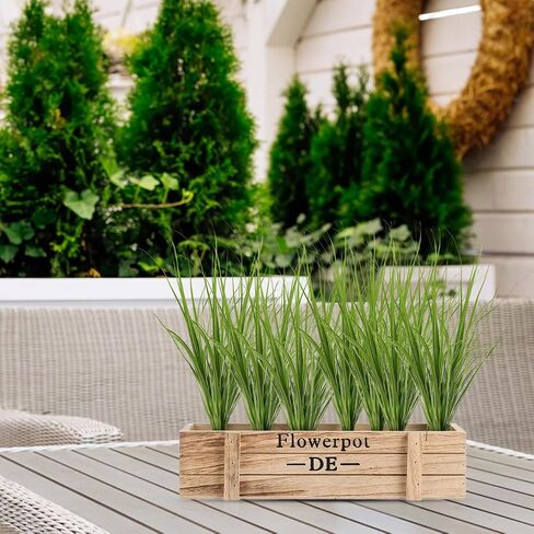 Veemoon 12 Pcs Artificial Grass Fake Plants, 11.79 Inches Faux Greenery Stems, Tall Outdoor Indoor Home Decor Patio Garden Market Display in Saudi Arabia
