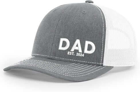 Dad Cap, Embroidered Trucker Cap for Dad Est 2024, Custom Year, Dad Hat Black in Saudi Arabia