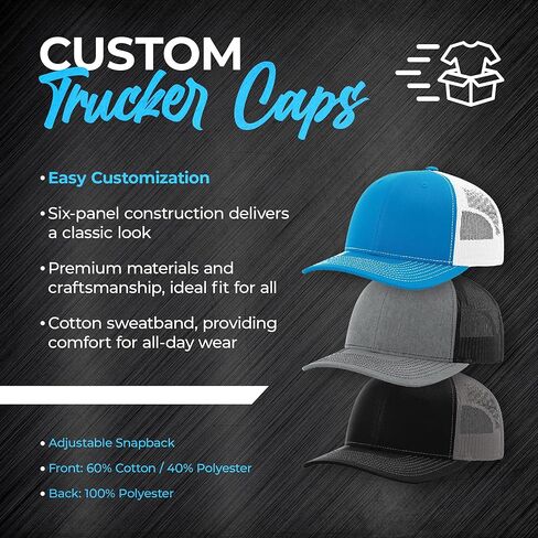 Dad Cap, Embroidered Trucker Cap for Dad Est 2024, Custom Year, Dad Hat Black in Saudi Arabia