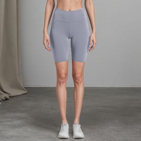 Women's High-Waisted Tummy Control Quick-Dry Yoga Shorts Athletic Mid-Length Leggings in Kuwait