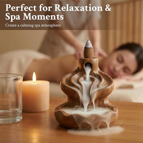 SUKH Backflow Incense Cones Lavender - Waterfall Backflow Incense Cones 108 Pack for Incense Burner Holder Meditation Home Aromatherapy Relaxing Sleep Smooth Smoke Flow in Kuwait