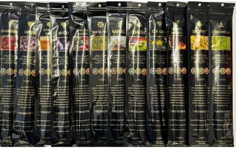 Incensation Premium Incense Sticks, 11 Inch Length, Assorted Fragrances, 10 Pack in Kuwait