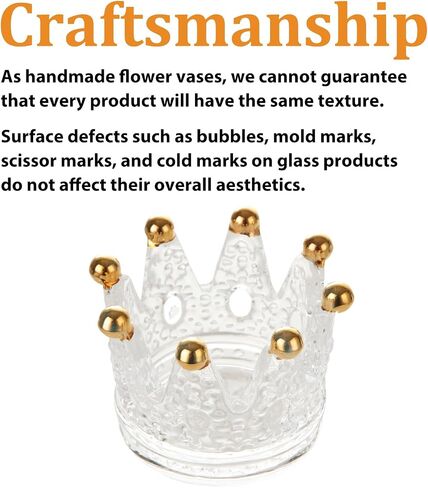 6 Pack Votive Candle Holders, Crown Glass Tealight Candle Holder for Wedding, Party, Home Decoration, Jewelry Storage Tray in Saudi Arabia
