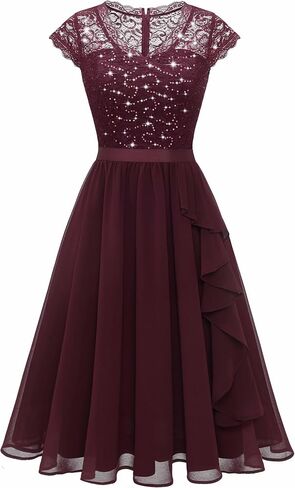 Wedtrend Women's Sequin Dress Short Cocktail Dresses Ruffle Wedding Guest Dress Sparkly Formal Dresses in Saudi Arabia