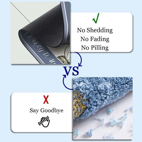 Golden Marble-, Super Absorbent Quick-Drying Bathroom Mat Rug, Rubber Non-Slip Bottoms, Easy to Clean,Ultra Thin Bathroom Rugs Fit Under Door and Bathtub(16×24Inch) in Saudi Arabia