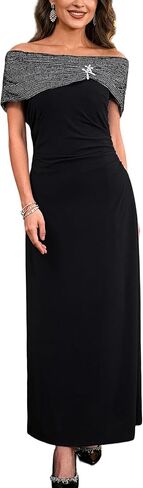 Women's Off The Shoulder Formal Dress Sleeveless Slim Formal Wedding Guest Evening Dresses,Summer Party Dresses in Saudi Arabia