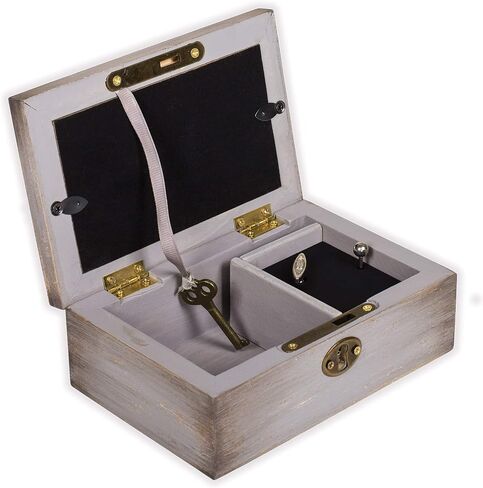Cottage Garden You are A True Blessing Grey Distressed Locket Petite Music Box Plays Amazing Grace in Kuwait