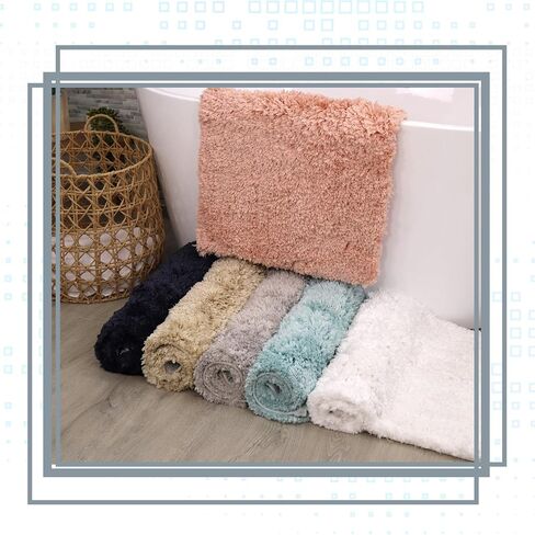 Bathroom Rugs, Extra Soft Absorbent Bath Rugs, Non-Slip, Quick Drying, Machine Washable, Plush Comfort for Bathroom Floor, Tub, Shower and Home Decor Accessories, 17x24, Coral in Saudi Arabia