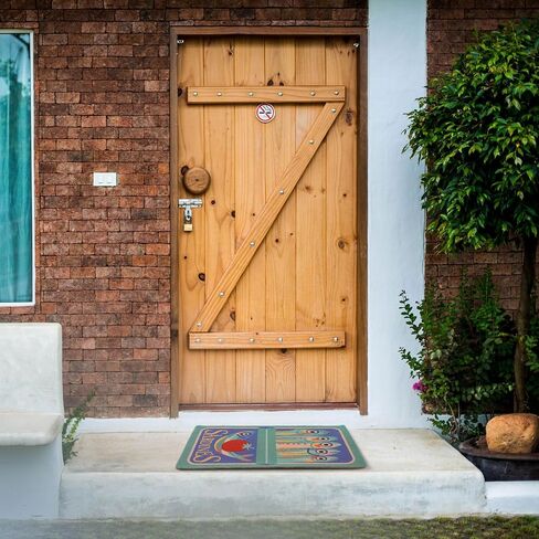 Tinideya Sardine Can Coir Doormat Funny Summer Welcome Front Door Mat for Indoor and Outdoor 18x30 Inches Durable PVC Artificial Coir Rug for Patio, Entryway, Beach House Decor, Non Slip Doormat in Kuwait