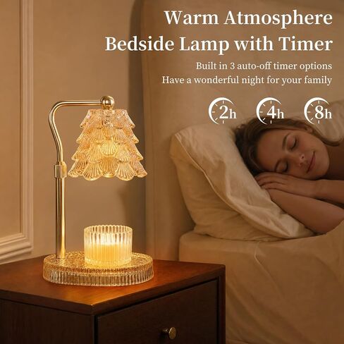 Candle Warmer Lamp with Timer & Dimmer, Height Adjustable Candle Warming Light, Dimmable Wax Warmer Lamp for Scented Wax Jar Candles, Amber Candle Lamp for Gifts for Women, Housewarming in Kuwait