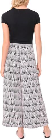 Vince Camuto Women's Zig Zag Pull on Wide Leg Pant in Kuwait