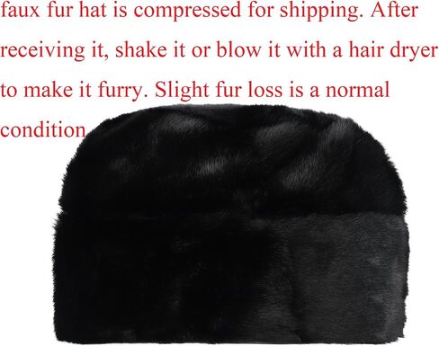 Winter Faux Fur Hat Fuzzy Cossack Hat Furry Trapper Hat Russian Trooper Hat Windproof Warm Hunting Hat Unisex in Kuwait