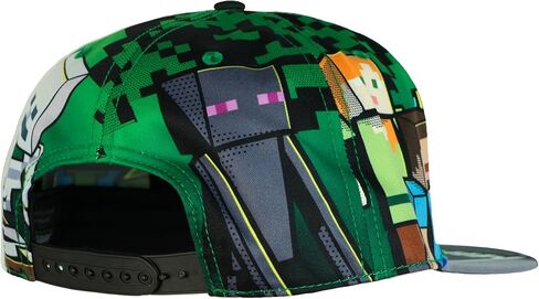 قبعة Minecraft للرجال Steve Alex Creeper Skeleton Zombie Enderman قبعة مسطحة بحافة Snapback OSFM متعددة الألوان in Kuwait