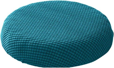 LIOOBO Bar Stool Cushions Round Round Stool Cover 11-14 inch Soft High Elasticity Easy Clean Comfortable 1PC Peacock Blue in Kuwait