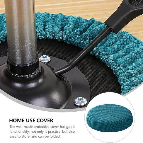 LIOOBO Bar Stool Cushions Round Round Stool Cover 11-14 inch Soft High Elasticity Easy Clean Comfortable 1PC Peacock Blue in Kuwait
