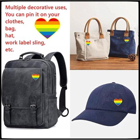 20 Pack Rainbow Heart Pride Month Lapel Pins - Support Equality & Diversity in Kuwait