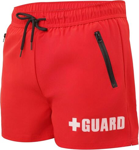 BLARIX Guard Volley Swim Trunks Short Length Red in Saudi Arabia