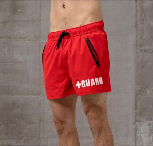 BLARIX Guard Volley Swim Trunks Short Length Red in Saudi Arabia
