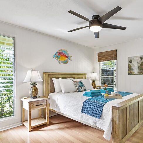 منحوتات جدارية على شكل سمكة معدنية لديكور المنزل مقاس 10 بوصات من الزجاج لتزيين التماثيل المعلقة لغرفة النوم وغرفة المعيشة، برتقالي in Kuwait