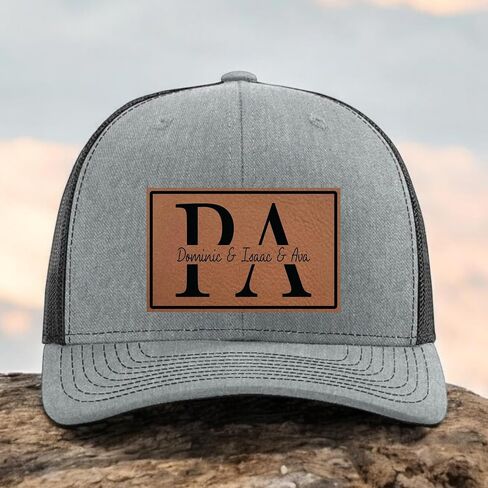 Pa Fathers Day Hats Customized Birthday Gifts for Men - Custom Pa Hat from Grandkids - Personalized Custom Hat with Kids Names for Pa in Saudi Arabia