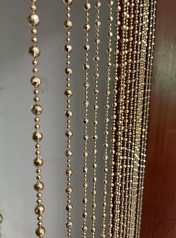 ZiDeTang 100cm x 195cm Sparking Plating Platic Diamond Décor Beaded Door Curtain String Doorway Room Divider Window Tassel Blind Screen Panel (Gold) in Saudi Arabia