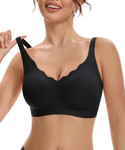 حمالات صدر جيلي بدون خياطة للنساء، جل تغطية كاملة مموجة داعمة لاسلكية لرفع تي شيرت Bralette in Kuwait