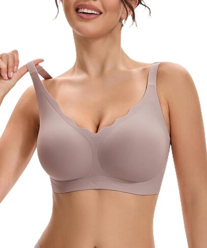 حمالات صدر جيلي بدون خياطة للنساء، جل تغطية كاملة مموجة داعمة لاسلكية لرفع تي شيرت Bralette in Kuwait