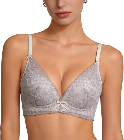Modal Cotton Chest Brace Bralette Wireless Ultra-Thin Sexy Lace,Soft Support Lightly Padded Breathable for AAA-B Cup in Saudi Arabia