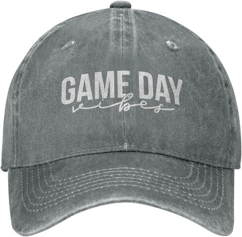 Hat Game Day Vibes Hat for Women Baseball Hats Cute Cap Gray in Saudi Arabia