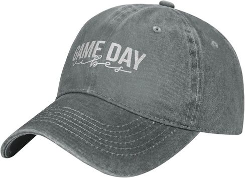 Hat Game Day Vibes Hat for Women Baseball Hats Cute Cap Gray in Saudi Arabia