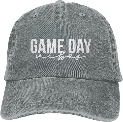 Hat Game Day Vibes Hat for Women Baseball Hats Cute Cap Gray in Saudi Arabia