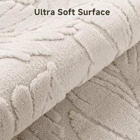 Pauwer Area Rugs for Living Room 9x12, Machine Washable Non Slip Neutral Boho Modern Rug, Soft Fluffy Carpet for Bedroom Dining Room Nursery Office Indoor Farmhouse, Beige in Saudi Arabia