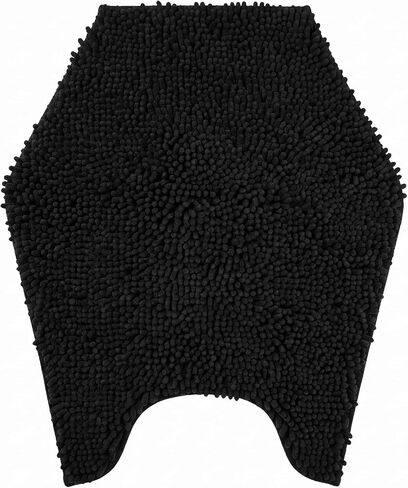 Coffin Bath Mat + Toilet Rug 2 Piece Set - Gothic Bathroom Decor Chenille - 24 Inches By 20 Soft, Thick, Water Absorbent, Machine Washable with Non-Slip PVC Backing U Shaped in Saudi Arabia