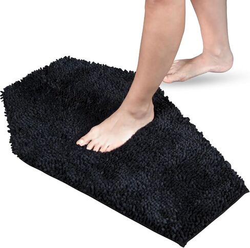 Coffin Bath Mat + Toilet Rug 2 Piece Set - Gothic Bathroom Decor Chenille - 24 Inches By 20 Soft, Thick, Water Absorbent, Machine Washable with Non-Slip PVC Backing U Shaped in Saudi Arabia