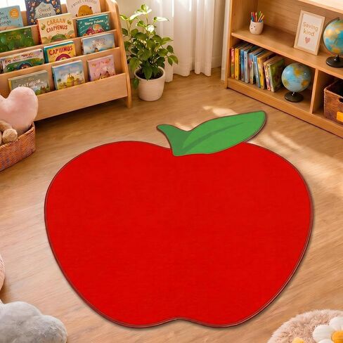 Suclain Large Classroom Rug 4 x 6 ft Reading Corner Rug Boho Pastel Washable Non Slip Large Area Carpet for Back to School Decor Mat for Library, Playroom, Daycares, Learning Space Activities Supplies in Kuwait
