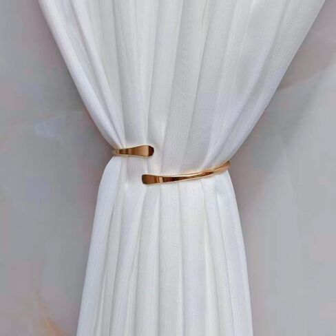2Pack Curtain Holdbacks Curtains Tiebacks Home Decorative Window Drape Twist TieBacks Modern Style Modelling Decor Holdbacks for Living Room & Bedroom (Gold) in Kuwait