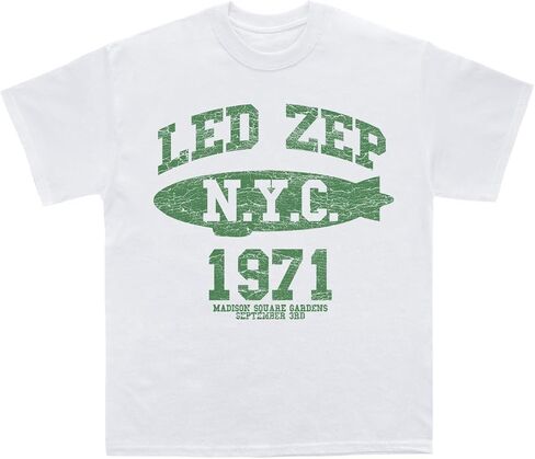 Led Zeppelin Unisex Adult Official Merch 1971 NYC Green Blimp in Saudi Arabia