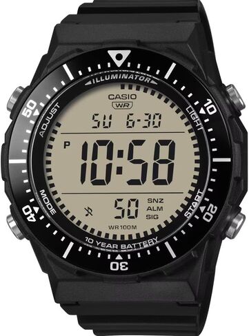Casio AE-1700H Series | Digital Watch | Rotating Timer Bezel | 10-Year Battery | 100M Water Resistant | LED Backlight | Stopwatch | Dual Time | Black in Kuwait