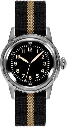 RDUNAE 36mm Men Field Watch - RA07 Super 2035 Movement Luminous Quartz Watch with Retro Nylon Band, 50m Waterproof in Saudi Arabia
