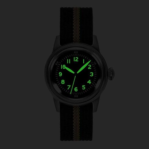 RDUNAE 36mm Men Field Watch - RA07 Super 2035 Movement Luminous Quartz Watch with Retro Nylon Band, 50m Waterproof in Saudi Arabia