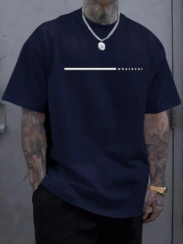 Men's Casual Sports Mesh T-Shirt with Printed Design, Fashionable and Versatile Short Sleeve Top in Kuwait